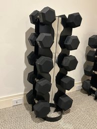 5 Sets  Of Dumbbells And Rack