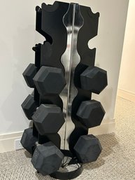 3 Sets Of Dumbbells With Rack