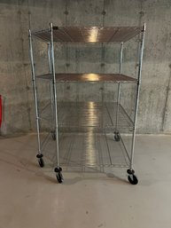 Frontgate Metal Shelving On Wheels (3 Of 3)