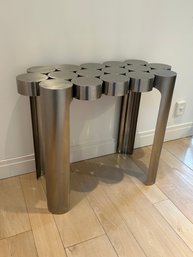 Modern Brushed Nickel Console