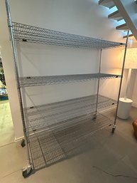 Large Steel Shelving Unit On Casters (1of4 Available)