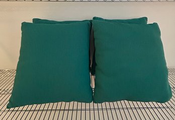 Lot Of 4 Green Outdoor Throw Pillows