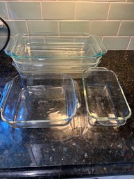 Lot Of 5 Pyrex Casserole And Baking Dishes