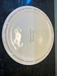 Smores Round Ceramic Platter