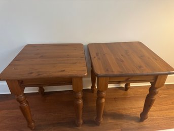 Pair Of Pine End Tables