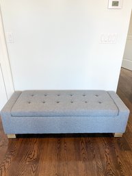 Blue Upholstered Bench With Storage By Jason Furniture