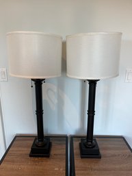 Pair Of Safavieh Black Lamps