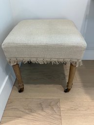 Upholstered Rolling Stool