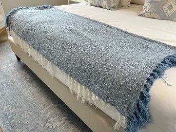 Oeko-Tex Blue Throw Blanket