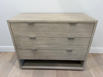 Restoration Hardware Taupe Wood 3 Drawer Dresser