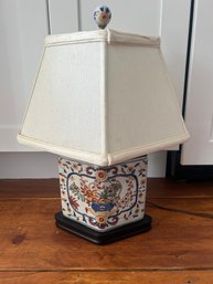 18' Chinese Porcelain Diamond Table Lamp