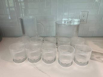 Aaron Probyn West Elm Plastic Drink Set With Pitcher And Ice Bucket