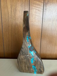 Lawrence Favorite Ironwood Vase With Turquoise Inlay