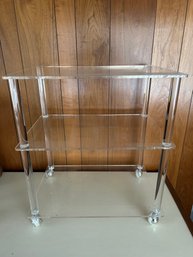 Vintage Lucite Rolling Cart