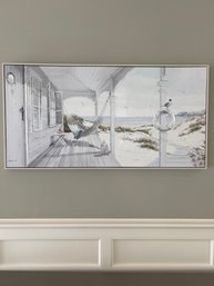 Oil On Canvas Beach Scene Painting