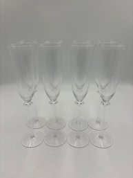 Set Of 8 Villeroy & Boch Champagne Flutes