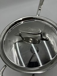 All Clad Copper Core 4 Qt Sauce Pan With All Clad Lid.