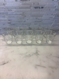 Set If 10 Duralex Cordial Glasses Made In France