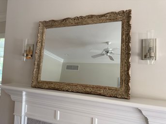 45x33 Carved Wood Framed Mirror