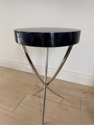 Ironies Chrome And Acrylic Side Table