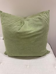 Set Of Two Linen Throw Pillows Pale Green