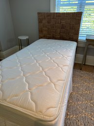 Twin Bed Rattan Woven Headboard With Mattress An Boxspring