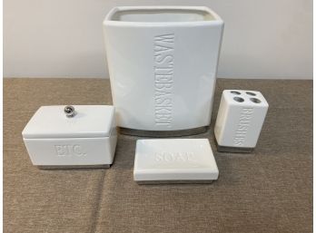 Ceramic Set Of 4 Bathroom Accessories