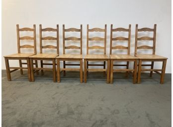 Set Of 6 Farmhouse Pine Chairs