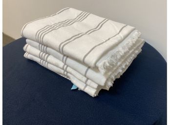 Set Of 4 Aquabora Turkish Towels