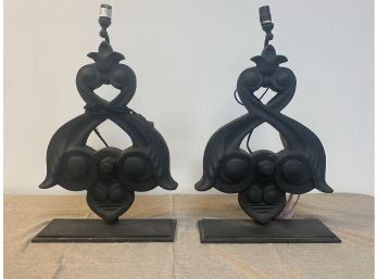 2 Black Restoration Hardware Lamps