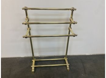 Brass Standing Towel Rack