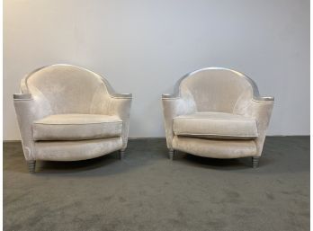 Set Of 2 Mantellassi Upholstered Chairs