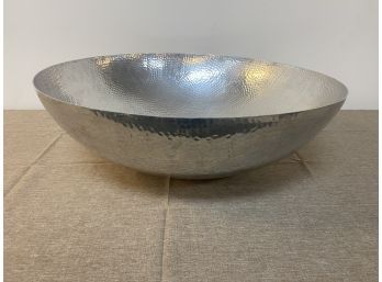 West Elm Large Hammered Silver Serving Bowl