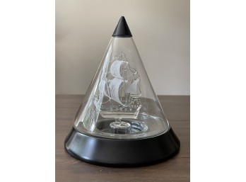 Glass Ship Sculpture Of The Santa Maria