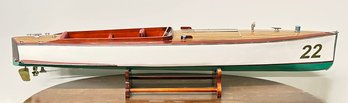 Charles D. Mower Numbered (#22) Speed Boat Wooden Model