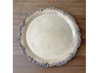 Vintage Silver Plated PRIMA NS Large Footed Dish Sweden - 18' Diameter