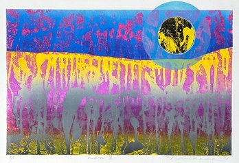 1976 Shigeru Narikawa Aquatint Etching 'Lava II' - Signed