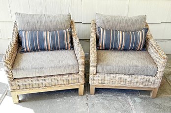 Pair Of Wicker Armchairs