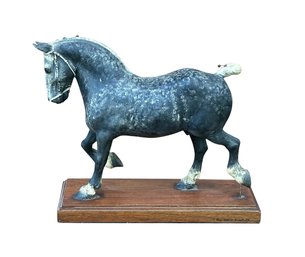 Calvin Roy Kinstler (American, 20th C) Percheron Horse Carving For Abercrombie & Fitch - 1940's