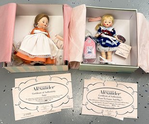 Pair Of Vintage Madame Alexander Limited Edition Dolls - Anne, Want To Come And Play - Unused In Boxes