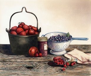 Original Linda Pickwick Still Life Watercolor Painting
