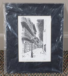 Joseph A. Arrigo 1975 Print - Pirates Alley, New Orleans - Hand Signed