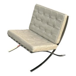 Vintage 1960's Knoll Mies Van Der Rohe Barcelona Chair - With Receipt - Reupholstered