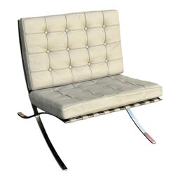 Vintage 1960's Knoll Mies Van Der Rohe Barcelona Chair - With Receipt - Reupholstered