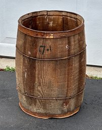 Primitive Wooden Nail Keg / Barrel