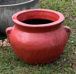 Large Bean Pot Style Clay Planter