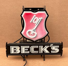 Becks Beer Lighted Bar Sign