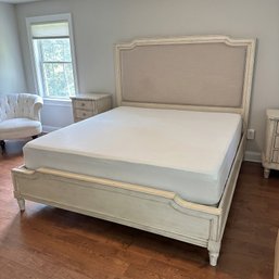 Stanley Furniture European Cottage King Upholstered Bed - In Vintage White
