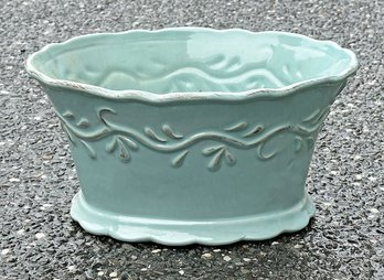 Turquoise Ceramic Planter / Pot