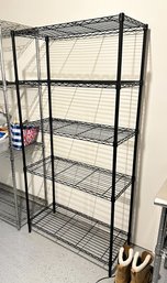 5-Tier Steel Wire Shelving Unit In Black - 36'w X 16'd X 72'h